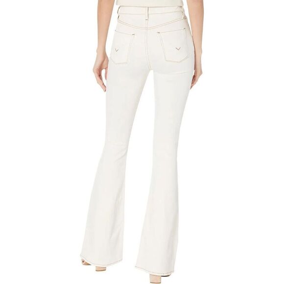 Hudson Holly High Rise Flare Jeans Soft Ecru Size 25 - Picture 2 of 10